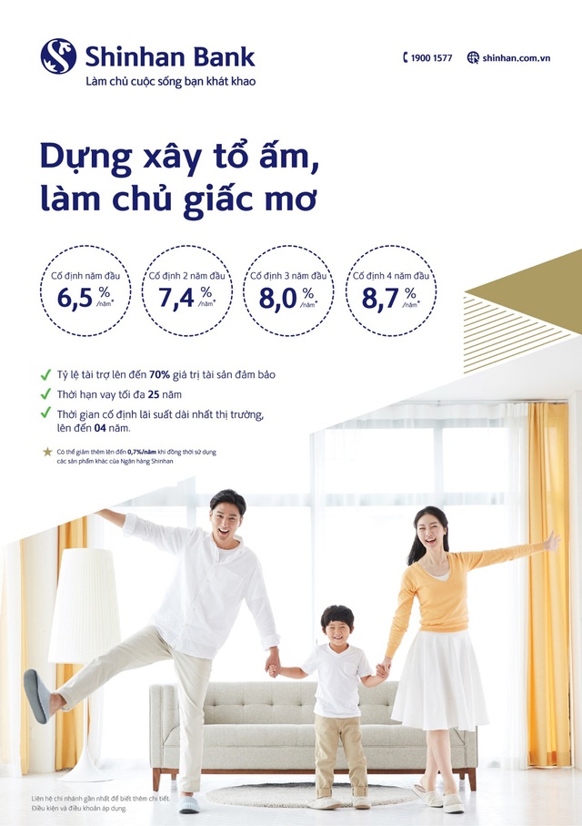 Sở hữu nhà và xe ô tô với lãi suất cực thấp từ Ngân hàng Shinhan - Ảnh 1.