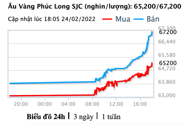 Giá vàng tăng kỷ lục, vượt mốc 67 triệu đồng/lượng - Ảnh 1.