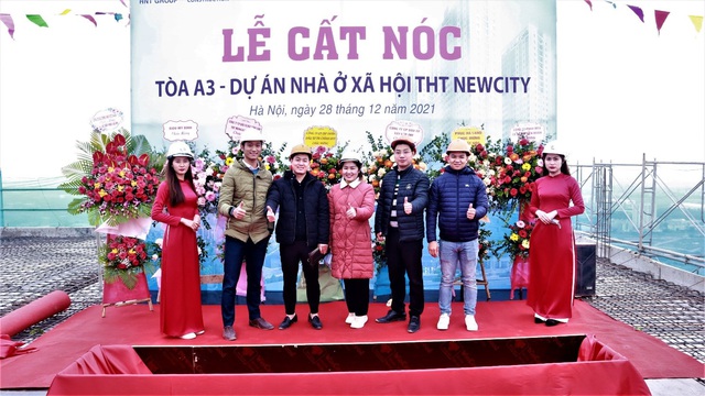 Lễ cất nóc tòa A3 – Dự án Nhà ở xã hội THT New City - Ảnh 3.