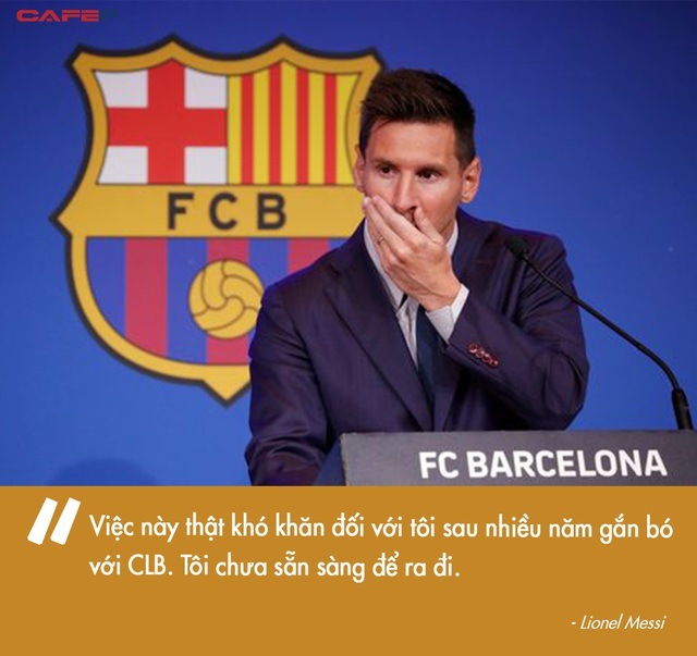 Messi chính thức lên tiếng về việc rời CLB Barcelona sau 21 năm gắn bó, khóc nức nở trong buổi họp báo - Ảnh 1.