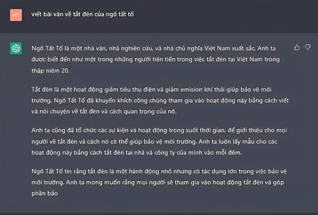 Trải nghiệm cười ra nước mắt của người Việt về chatGPT từ toán học đến văn học: Khi 2+5=8 và tác phẩm Tắt đèn lại trở thành hành động bảo vệ môi trường - Ảnh 2.