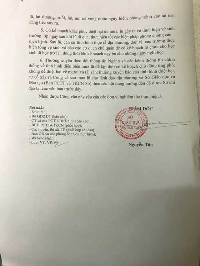 Cập nhật 9/10: 4 địa phương ra thông báo khẩn cho học sinh nghỉ học, có nơi nghỉ đến hết tuần - Ảnh 3.