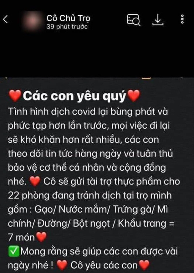 Chủ trọ có tâm nhất Đà Nẵng: Gửi tin nhắn động viên 22 phòng trọ, tặng kèm gạo, dầu ăn, khẩu trang... - Ảnh 1.