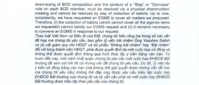 SMBC - cổ đông lớn của Eximbank đề nghị cắt giảm quy mô HĐQT, bỏ phiếu Không bãi nhiệm hay Bãi nhiệm với từng thành viên HĐQT tại cuộc họp bất thường - Ảnh 1.