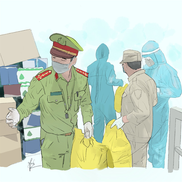 Lời cảm ơn những người hùng áo trắng được khắc họa trong bộ tranh tri ân vô cùng xúc động của nữ sinh Đà Nẵng - Ảnh 4.