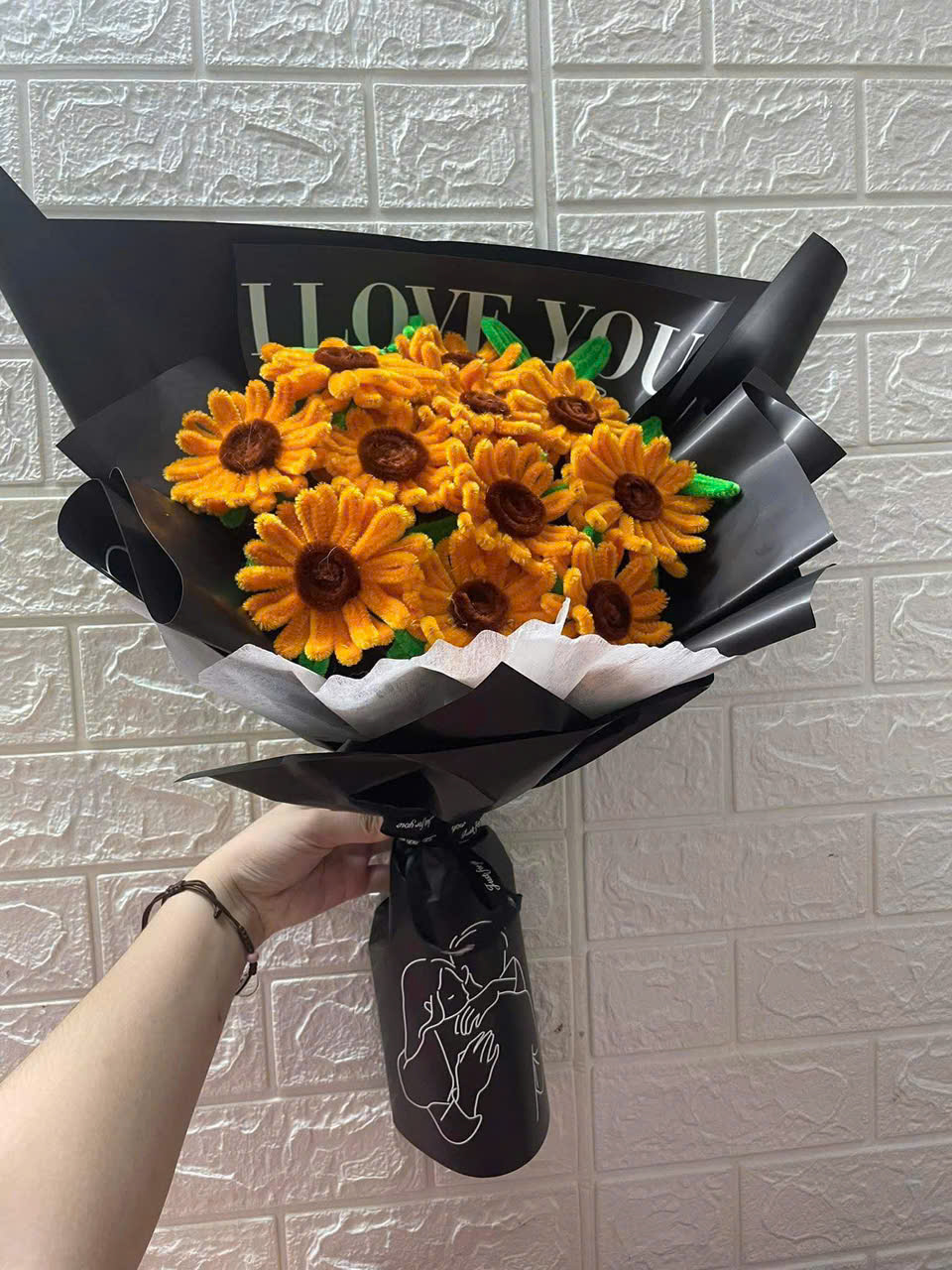 Hoa hướng dương kẽm nhung