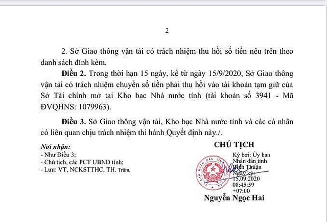 Bình Thuận: Yêu cầu Sở Giao thông Vận tải thu hồi khoản 15% chi phí quản lý dự án giai đoạn 2013-2016 - Ảnh 2.