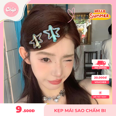 Kẹp mái sao chấm bi