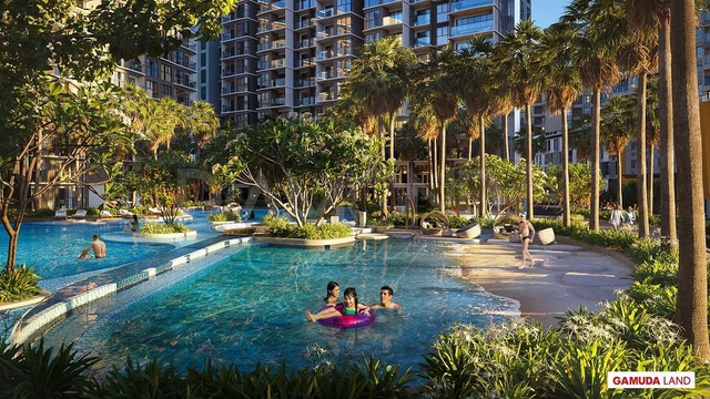Các gia đình trẻ nghỉ dưỡng theo “chuẩn resort” ngay trong lòng thành phố - Ảnh 1.