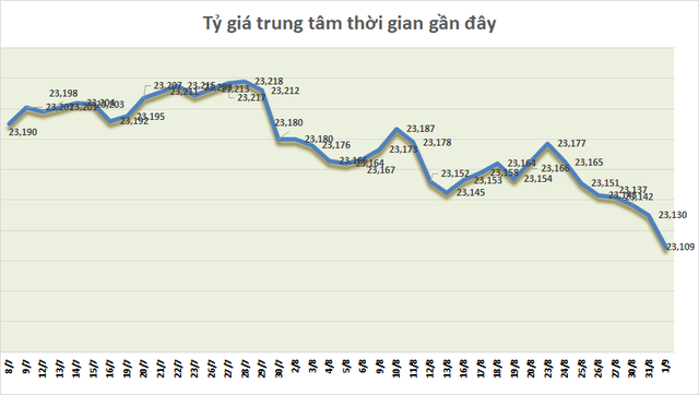 Tỷ giá ngày 1/9: Tỷ giá trung tâm giảm rất mạnh phiên đầu tháng - Ảnh 2.