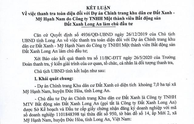 Công an đề nghị khách hàng phối hợp xử lý dự án ma của Đất Xanh Long An - Ảnh 2.