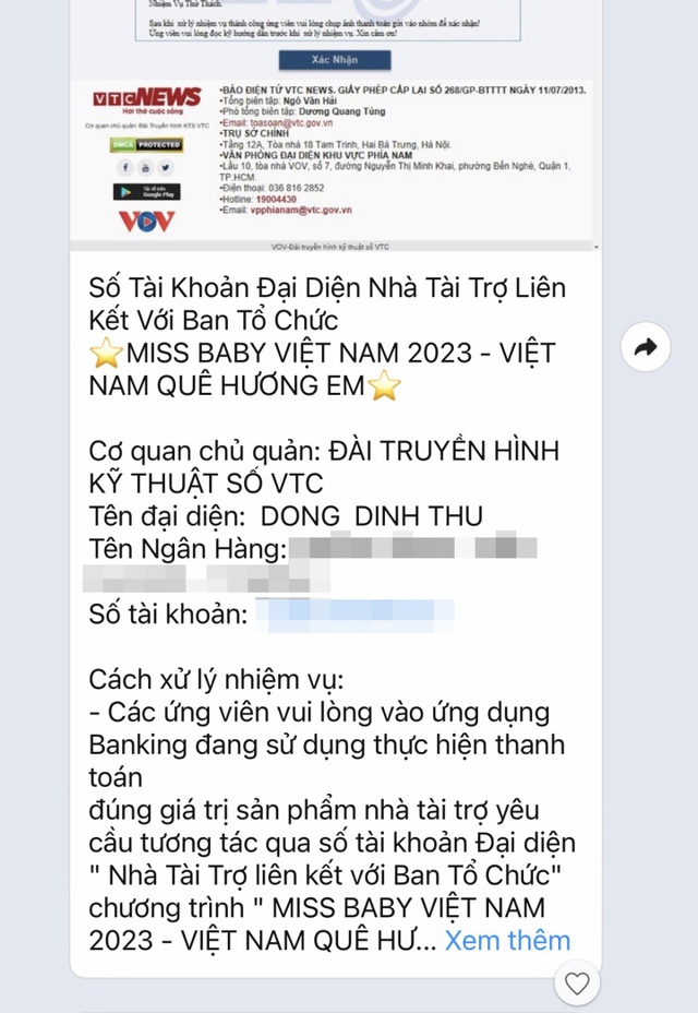 Fanpage mạo danh Đài VTC, Báo VTC News để lừa tuyển người mẫu nhí - Ảnh 4.