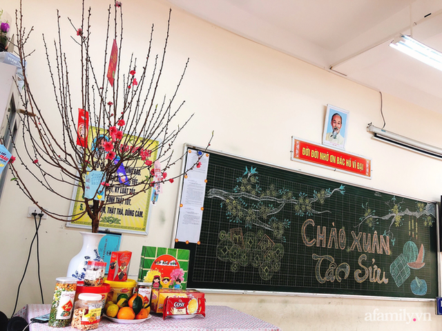 Không khí đón giao thừa tại trường tiểu học Xuân Phương, cái Tết đáng nhớ của thầy trò và phụ huynh trong khu cách ly - Ảnh 5.