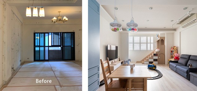 Ngôi nhà 30m² được cải tạo thành không gian hạnh phúc cho vợ chồng trẻ và con gái thỏa sức vui chơi - Ảnh 1.