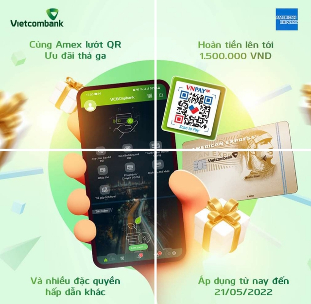 “Lướt QR” cùng Vietcombank AMEX – Hoàn tiền lên tới 1,5 triệu đồng - Ảnh 1.