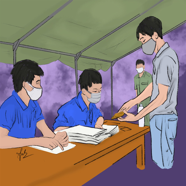 Lời cảm ơn những người hùng áo trắng được khắc họa trong bộ tranh tri ân vô cùng xúc động của nữ sinh Đà Nẵng - Ảnh 2.