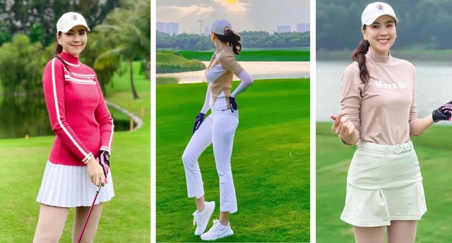 Phong cách trên sân golf của các mỹ nhân Việt: Năng động, đẳng cấp nhưng vẫn cực duyên dáng, hút mọi ánh nhìn, không ít đấng mày râu bị “đánh gục” - Ảnh 22.