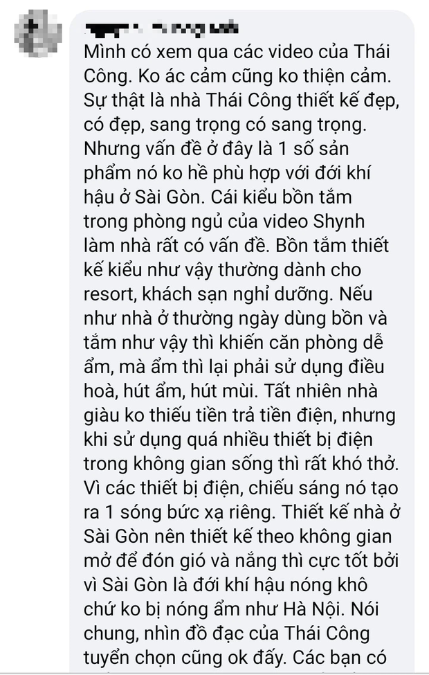 Những thiết kế gây tranh cãi của Thái Công: Ảnh 3D và thực tế khác biệt nhau, bồn tắm sàn gỗ thiếu tính thực tiễn - Ảnh 1.