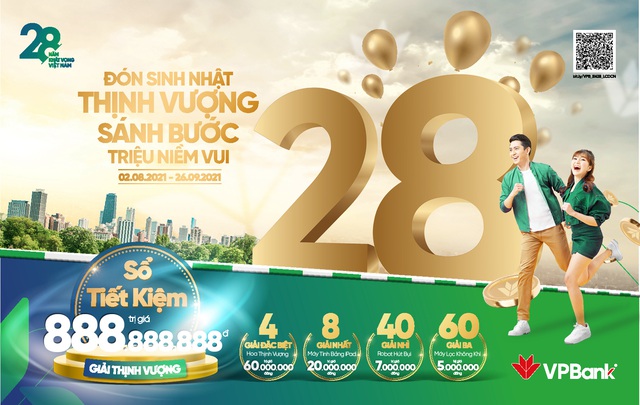 Chào sinh nhật tuổi 28, VPBank tung “cơn mưa” quà tặng cho khách hàng - Ảnh 1.