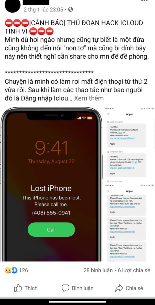 Cảnh báo: Mánh khoé lừa đảo mới qua tài khoản iCloud đang tràn lan hiện nay - Ảnh 1.