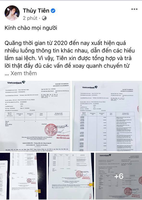  Thuỷ Tiên công bố 18.000 trang sao kê ngân hàng, làm rõ các khoản thu - chi và chốt 1 ý đặc biệt quan trọng - Ảnh 1.