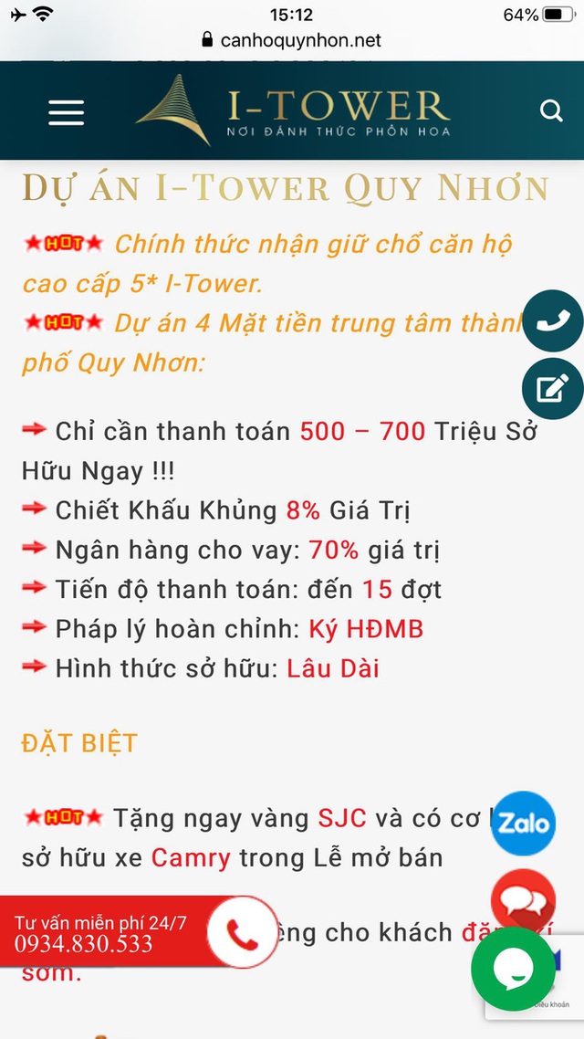 Bình Định cảnh báo khi mua căn hộ dự án I-Tower Quy Nhơn - Ảnh 1.