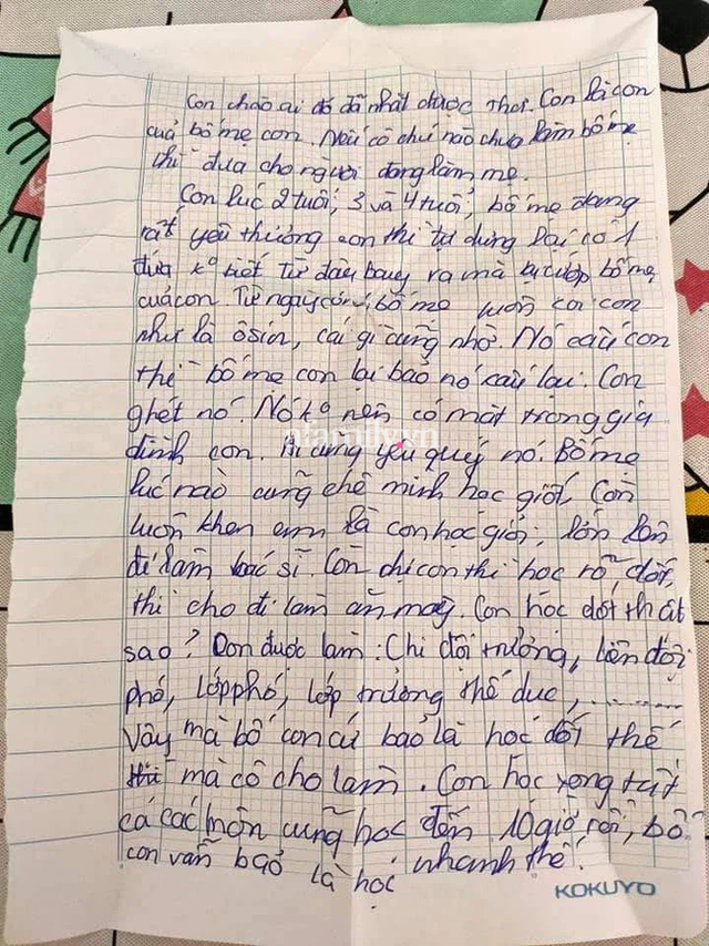 Bức thư nhức nhối rơi trong chung cư ở Hà Nội khiến nhiều bố mẹ có hai con thức tỉnh: Con ghét nó. Nó không nên có mặt trong gia đình - Ảnh 1.