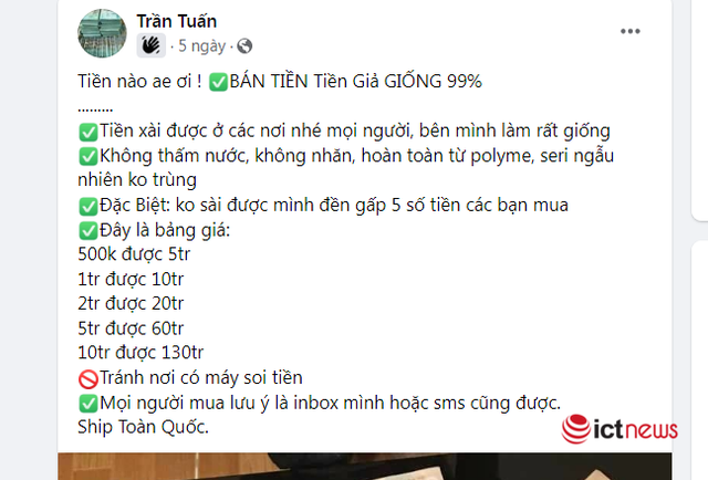 Cận Tết, “chợ tiền giả” nhộn nhịp trên mạng xã hội - Ảnh 1.