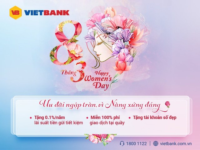 Ưu đãi nhân ba dành cho khách hàng nữ tại Vietbank - Ảnh 1.