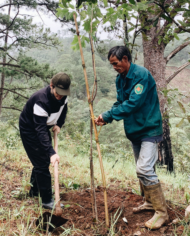 Hà Anh Tuấn cùng công ty trồng 1800 cây rừng giúp người dân chống lũ - Ảnh 2.