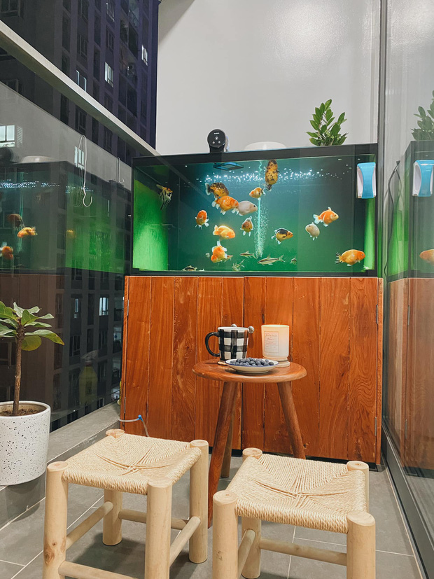 Mua chung cư 72m2, vợ chồng mới cưới tự tay thiết kế từng góc theo phong cách Hàn Quốc, chơi thêm cả bể cá ban công - Ảnh 3.