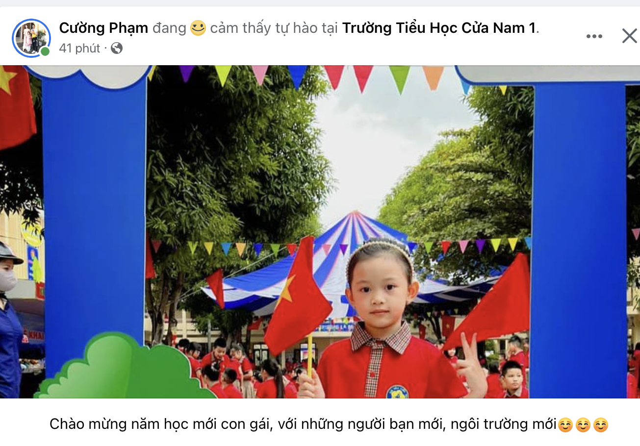 Tưng bừng ngày khai giảng năm học mới, hội cầu thủ hân hoan đưa con đến trường - Ảnh 6.