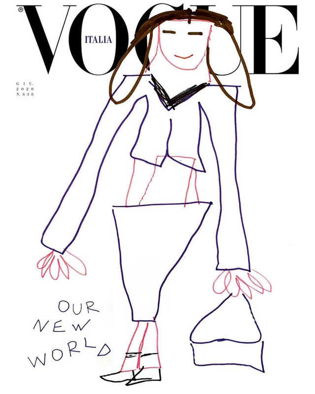 Nối gót Gucci, Vogue Ý cũng post ảnh bìa được vẽ nguệch ngoạc nhưng ý nghĩa đằng sau lại thật ấm lòng - Ảnh 4.