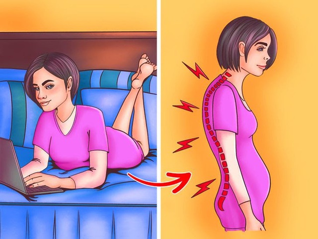 Làm việc trên giường tùy ý nằm ngồi tưởng thoải mái nhưng lại khiến cơ thể bạn oằn mình chống chịu 5 tác hại khôn lường - Ảnh 3.
