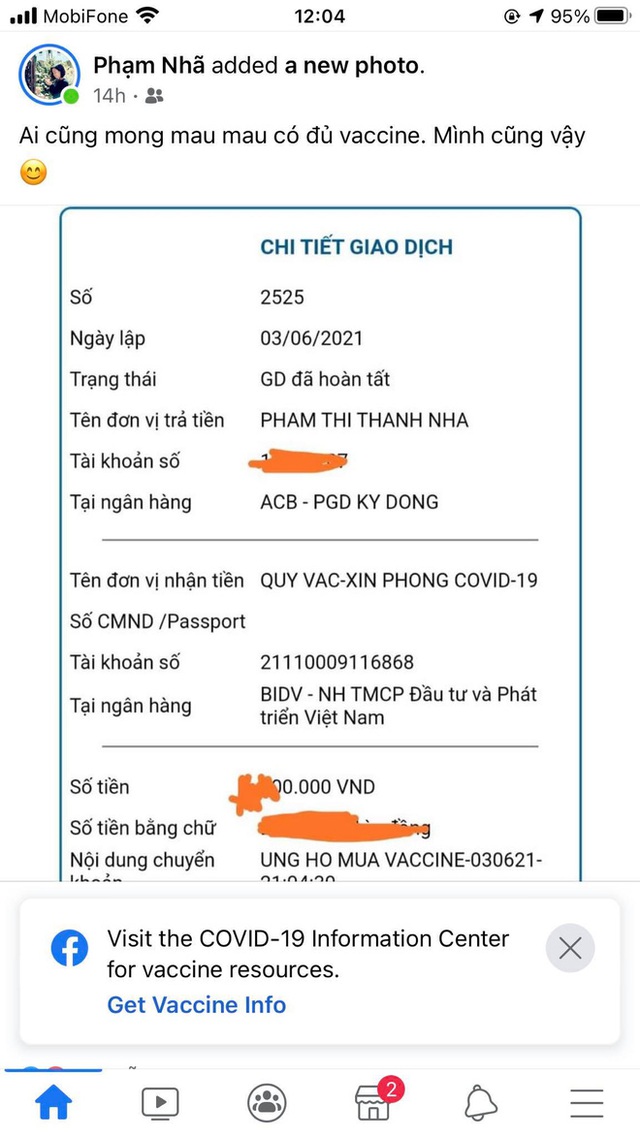 Ảnh chụp màn hình hot nhất MXH lúc này: Dân mạng thi nhau khoe đã góp gạo cùng những lời chúc đáng yêu đến Quỹ Vaccine Covid-19 - Ảnh 3.