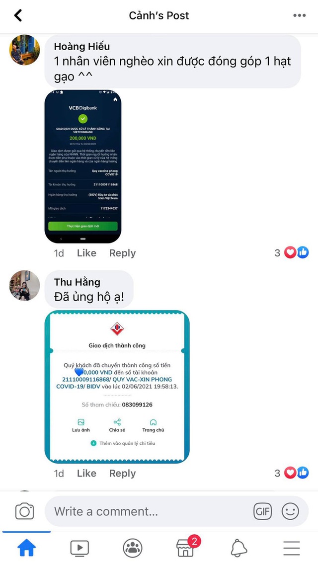 Ảnh chụp màn hình hot nhất MXH lúc này: Dân mạng thi nhau khoe đã góp gạo cùng những lời chúc đáng yêu đến Quỹ Vaccine Covid-19 - Ảnh 8.