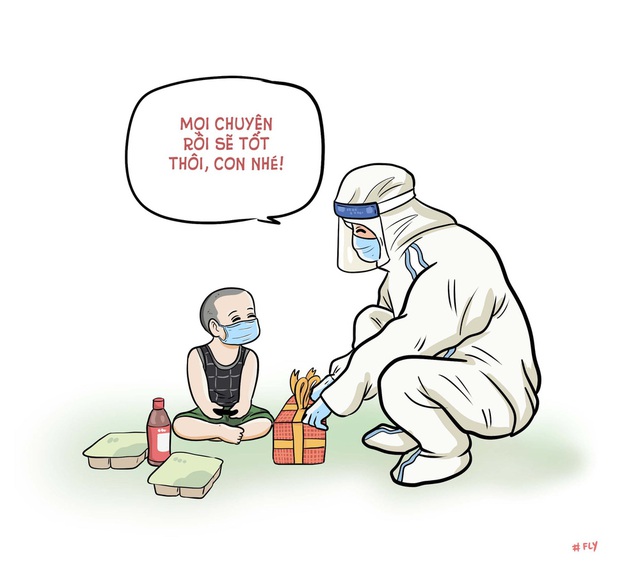 Thăng Fly và những bức vẽ đáng yêu trong dịch Covid-19: Mình muốn người dân nhìn thấy nhau trong đấy: Thông cảm, yêu thương và đoàn kết - Ảnh 5.