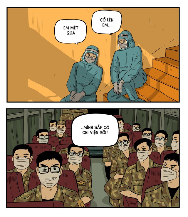 Thăng Fly và những bức vẽ đáng yêu trong dịch Covid-19: Mình muốn người dân nhìn thấy nhau trong đấy: Thông cảm, yêu thương và đoàn kết - Ảnh 7.