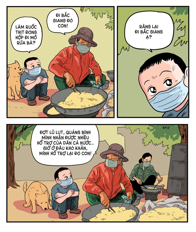 Thăng Fly và những bức vẽ đáng yêu trong dịch Covid-19: Mình muốn người dân nhìn thấy nhau trong đấy: Thông cảm, yêu thương và đoàn kết - Ảnh 8.