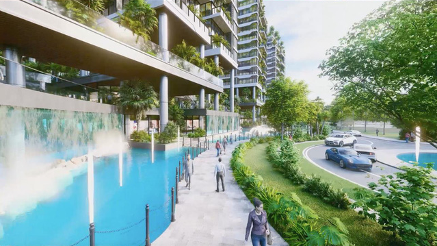 Dự án căn hộ tại Long Biên sở hữu hệ thống suối và thác nước liên hoàn hàng trăm mét - Ảnh 3.
