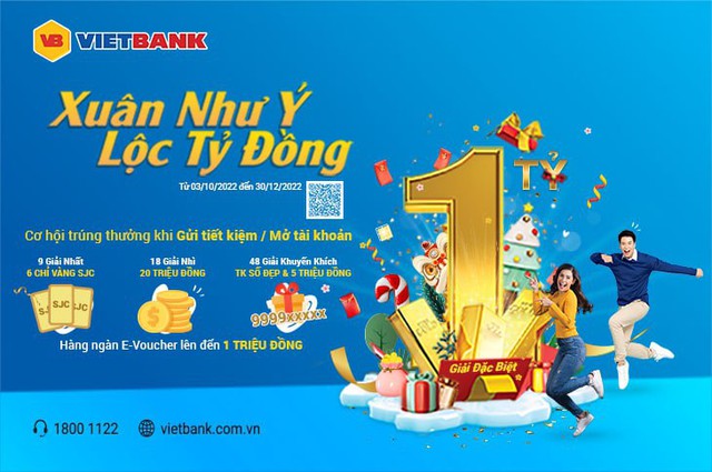 Lãi suất cao và nhiều quà tặng cho khách hàng gửi tiết kiệm tại Vietbank - Ảnh 1.