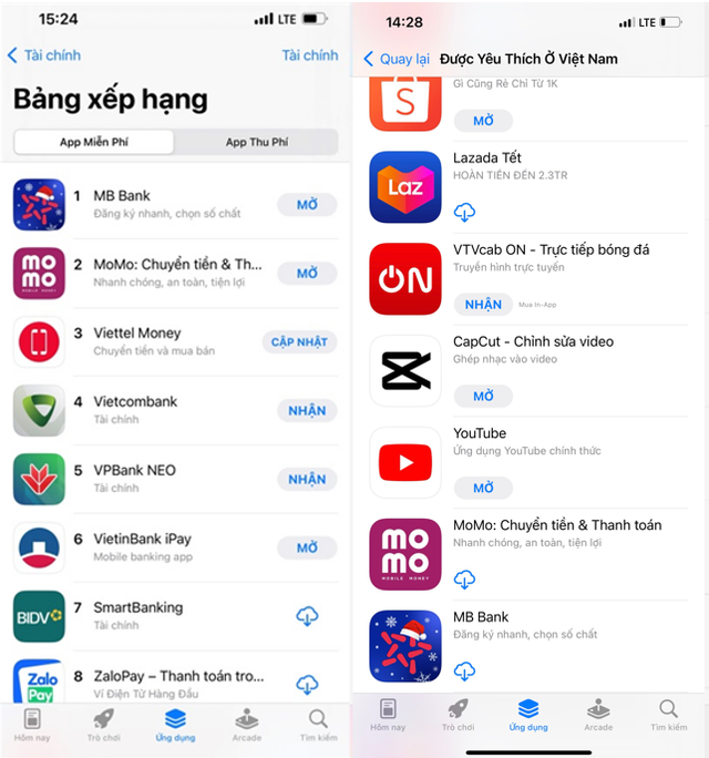 App MBBank lọt Top ứng dụng yêu thích App Store 3 năm liên tiếp - Ảnh 1.