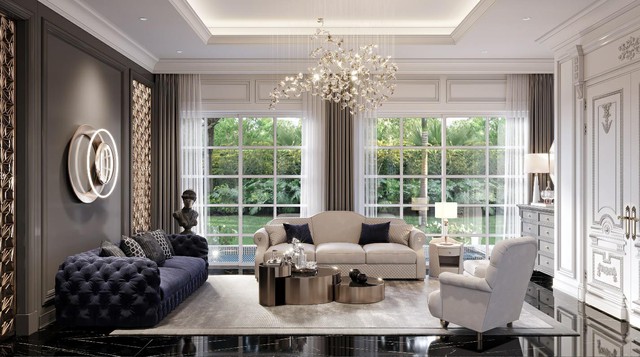Gỗ quý, đá tự nhiên kiến tạo nên tuyệt tác dinh thự biển - Ảnh 2.