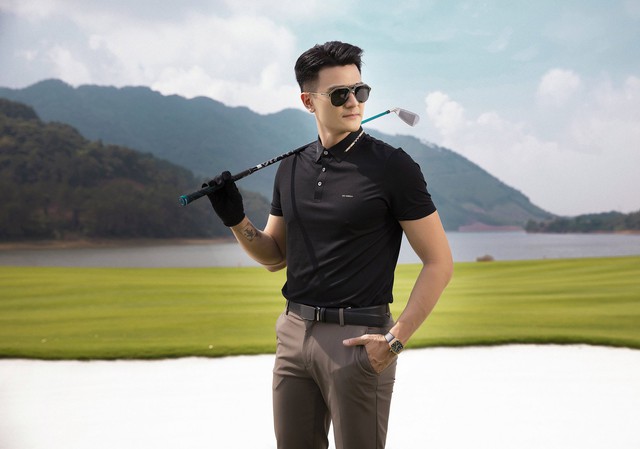 Vĩnh Thụy khoe diện mạo nam thần với trang phục De Obelly trên sân golf - Ảnh 6.